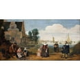 thumbnail image 2 of Arent Arentsz. Cabel 14x9 Black Ornate Wood Framed Double Matted Museum Art Print Titled: Portrait of a Family, 2 of 5