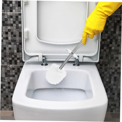 Cabilock 4pcs Toilet Brush Replacement Head Toilet Bowl Brush Head Bathroom Cleanning Tools, White