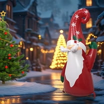 Hvmvliv Christmas Inflatables Outdoor Pvc Inflatable Santa Claus Decoration Red Santa Christmas Yard Inflatables for Xmas Outdoor Decoration 0.66 ft, Red