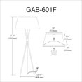 thumbnail image 2 of Lampadaire Dainolite GAB-601F-MB-WH, 2 of 3