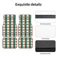 thumbnail image 5 of Sikiie Christmas Snowflakes Plaid Car Foot Mat Set of 4 Pieces Basics Universal Fit Rubber Carpet Floor Mats For Car SUV Van & Truck, 26.8"L x 17.3"W (Front), 13"L x 17.3"W(Rear), 5 of 6