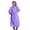 Lavender, variant on Terry Feeling Quick Dry Microfiber Hooded Robe for Women and Men, White, One Size