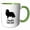 Green/White, variant on 3drose, Sheltie Dog Mom - Shetland Sheepdog, 11oz Magic Transforming Mug