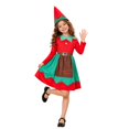 thumbnail image 2 of REDARER Girls Santa’s Little Helper Elf Costume Dress Set with Elf Hat for Xmas Holiday Party School Play Family Photos,4-5 Years, 2 of 5
