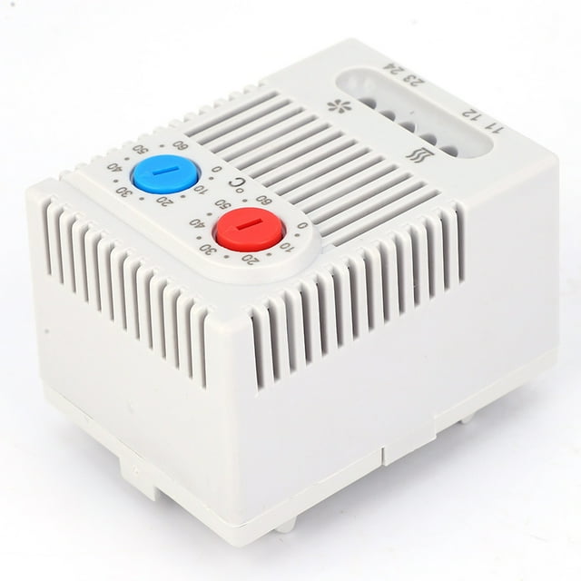Le Thermostat Mécanique Réglable 0-60 Degrés Celsius ZR011 de Contrôleur de Température Prend en Charge la Performance Stable Chimique de 12-250V pour le Rail de 35mm DIN
