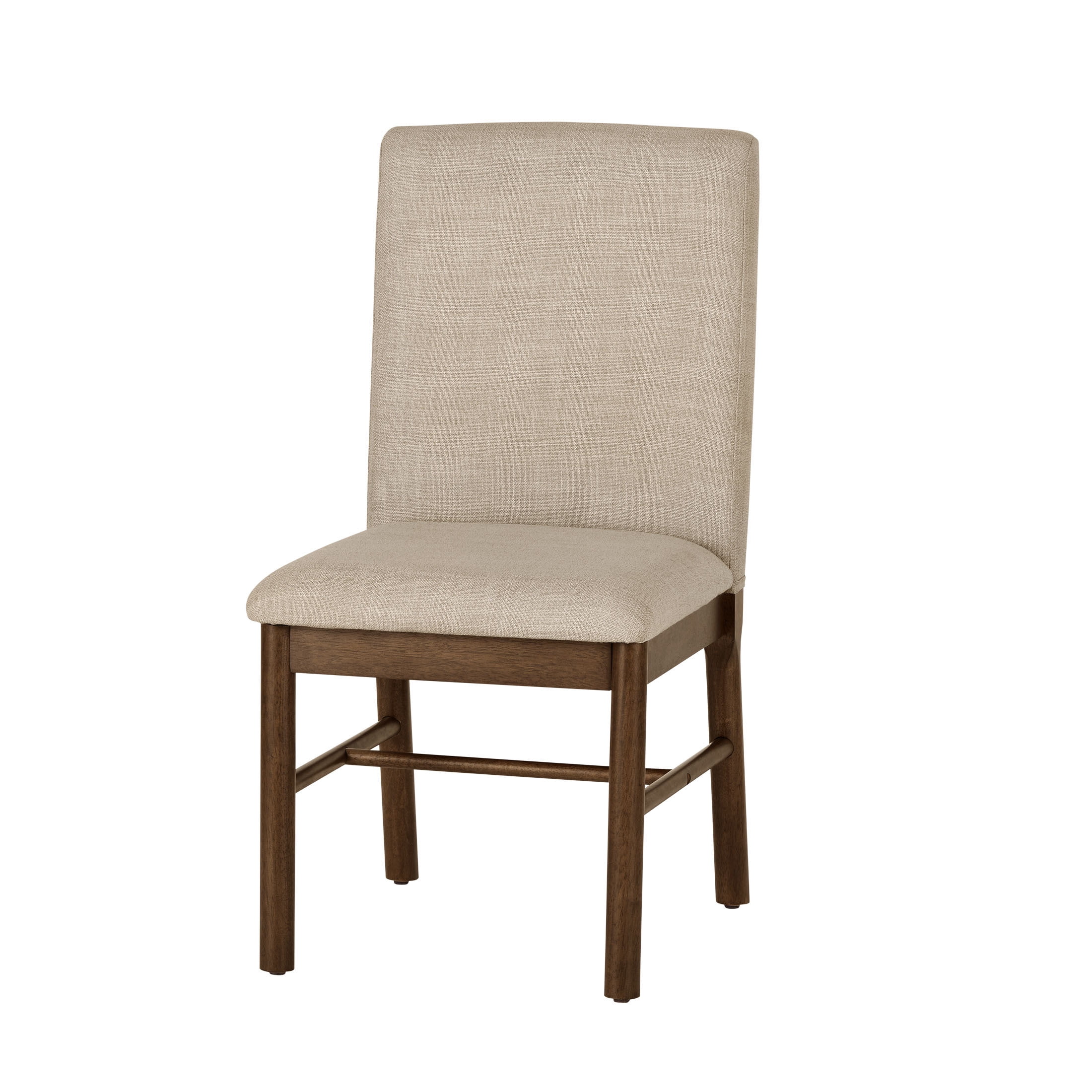 Better Homes & Gardens Reading Tall Dining Chair 2 Pack, Walnut and Cream