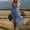 *Blue, variant on ClodeEU Women's Spaghetti Strap Irregular Ruffle Hem Boho Maxi Dress,Asymmetrical Flowy Beach Sundress Blue,Women's Plus L