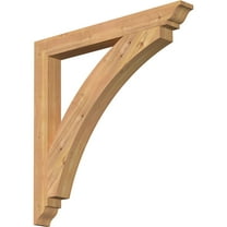 Ekena Millwork 3 1/2"W x 34"D x 34"H Thorton Traditional Smooth Bracket, Western Red Cedar