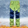 thumbnail image 2 of Zefriona Ski Pants Kids Softshell Reinforced Knees Waterproof Fleece Lined Winter Durable Trousers Green 6, 2 of 9
