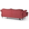 thumbnail image 5 of Pemberly Row Transitional Tufted Velvet Sofa Chaise in Burgundy Red, 5 of 5