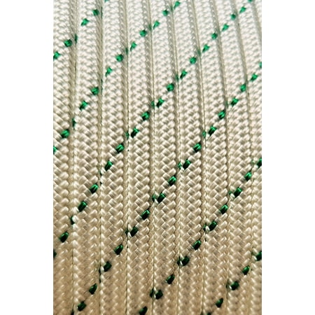 

MarineNow Double Braid Polyester Low Stretch Sailing Rope Choose Size/Length/Color (10 mm (3/8 ) 140 ft Green Fleck)