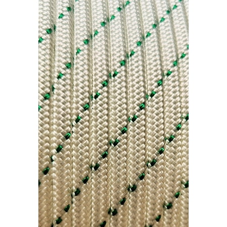 

MarineNow Double Braid Polyester Low Stretch Sailing Rope Choose Size/Length/Color (10 mm (3/8 ) 020 ft Green Fleck)