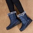 thumbnail image 1 of Botas para clima frío para mujer con botas de plataforma con gancho y bucle para viajes al aire libre, 1 of 9