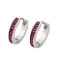 thumbnail image 1 of Arracadas Chicas P/ niña adulto Swarovski Oro Blanco 14K Lam fucsia Unitalla, 1 of 6