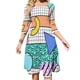 thumbnail image 1 of Vestido de escote cuadrado con estampado rosa pastel de los años ochenta, vestido de verano elegante para mujer, vestido con estampado halter, rosa, divertido, alegre y colorido, 1 of 6