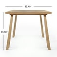 thumbnail image 6 of Noble House Montecito Modern Farmhouse Wood Dining Table, Brown Finish, 6 of 16