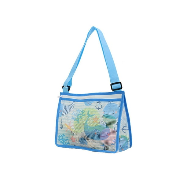 Beach Toy Mesh Beach Bag Kids Shell Collecting Bag Beach Sand Toy Totes