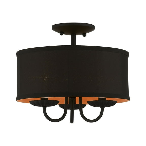 Livex Lighting - Winchester - 3 Light Semi-Flush Mount In Transitional Style-11