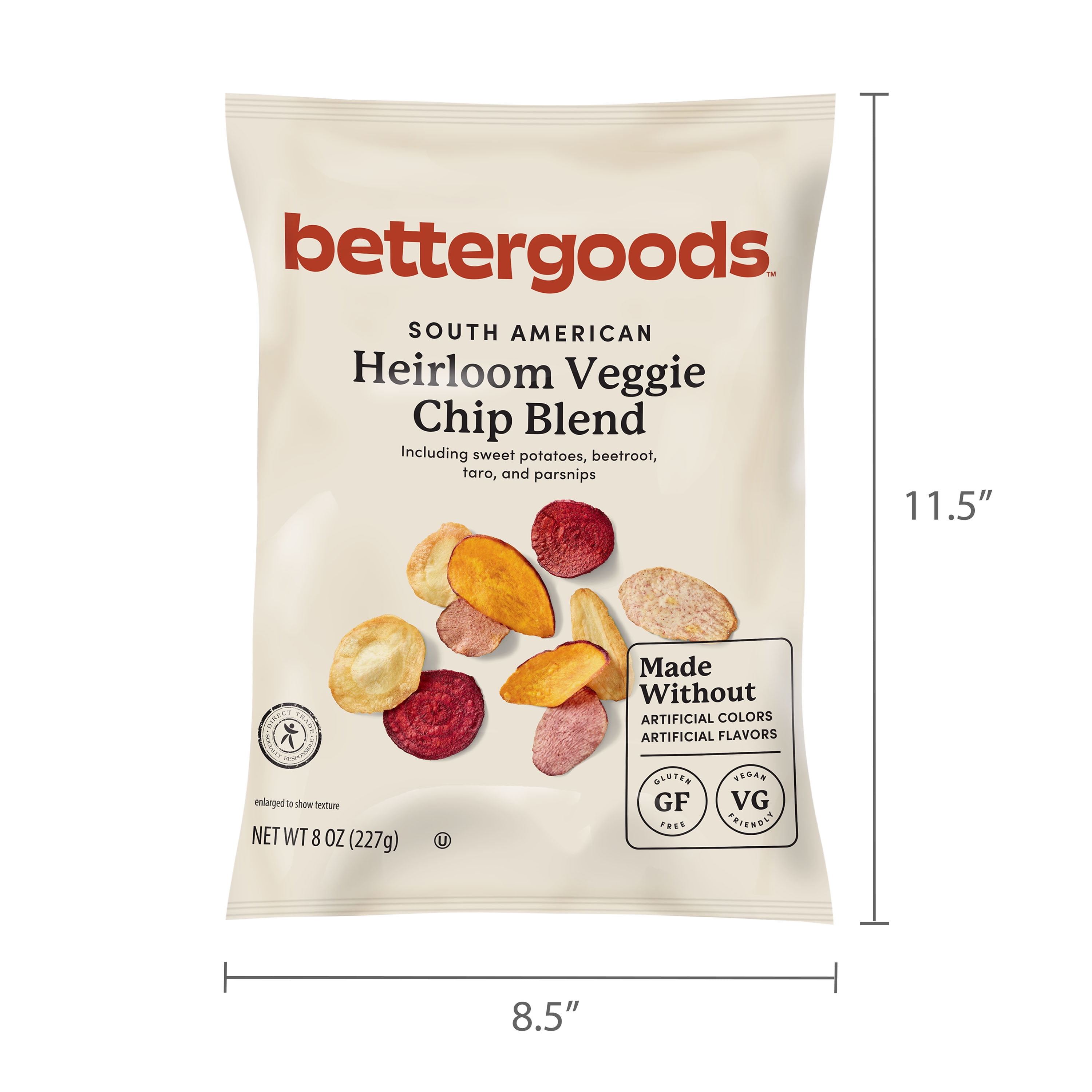bettergoods South American Heirloom Veggie Chip Blend, 8 oz