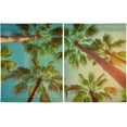 thumbnail image 2 of Coolnut Palm Tree Kitchen Curtains UV Protected Tier Curtains 2 Panels Kitchen Tiers Half Window Curtains for Guest Room Bathroom Laundry Room Basement, 24 x 27 Inch Home Decor, 2 of 7