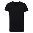 thumbnail image 1 of Russell - Camiseta de manga corta con cuello V Modelo HD hombre caballero (Negro), 1 of 5
