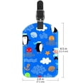 thumbnail image 6 of Square 2Pack PU Leather Penguin Cruise Luggage Tag with Privacy Cover and Name ID Tag for Travel Handbags Backpacks Luggage Tags, 6 of 6