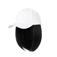 thumbnail image 2 of Synthetic Hat with Wigs Short Straight Bob Wig Baseball Resistant Wig] Cap H7U8, 2 of 8