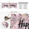 thumbnail image 6 of Happy Birthday Tie Up Valance Curtains for Windows, Kitchen Curtains Window Treatments, Pink Modern Abstract Art Short Window Shades Valances for Bedroom Bathroom Cafe 42"x18", 6 of 8