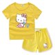 thumbnail image 2 of Hello Kitty-Camiseta informal con cuello redondo y pantalones cortos para niños y niñas, conjunto de camisa de fondo absorbente de algodón puro, informal, 2 of 5