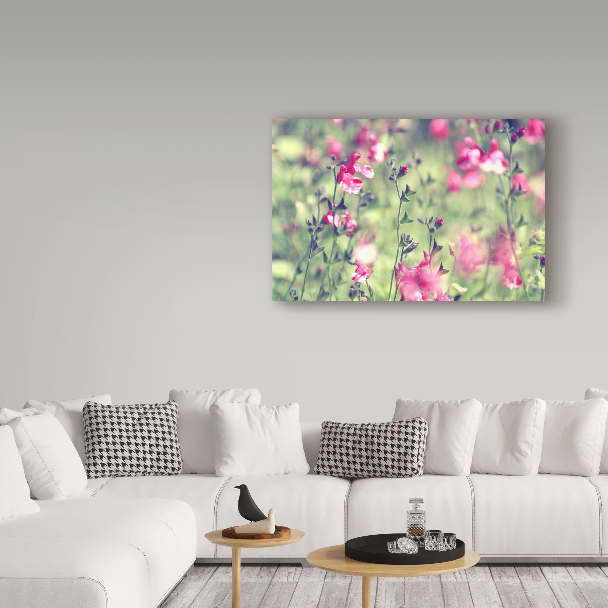 Trademark Fine Art 'Pink Flowers Stems' Canvas Art by Incredi