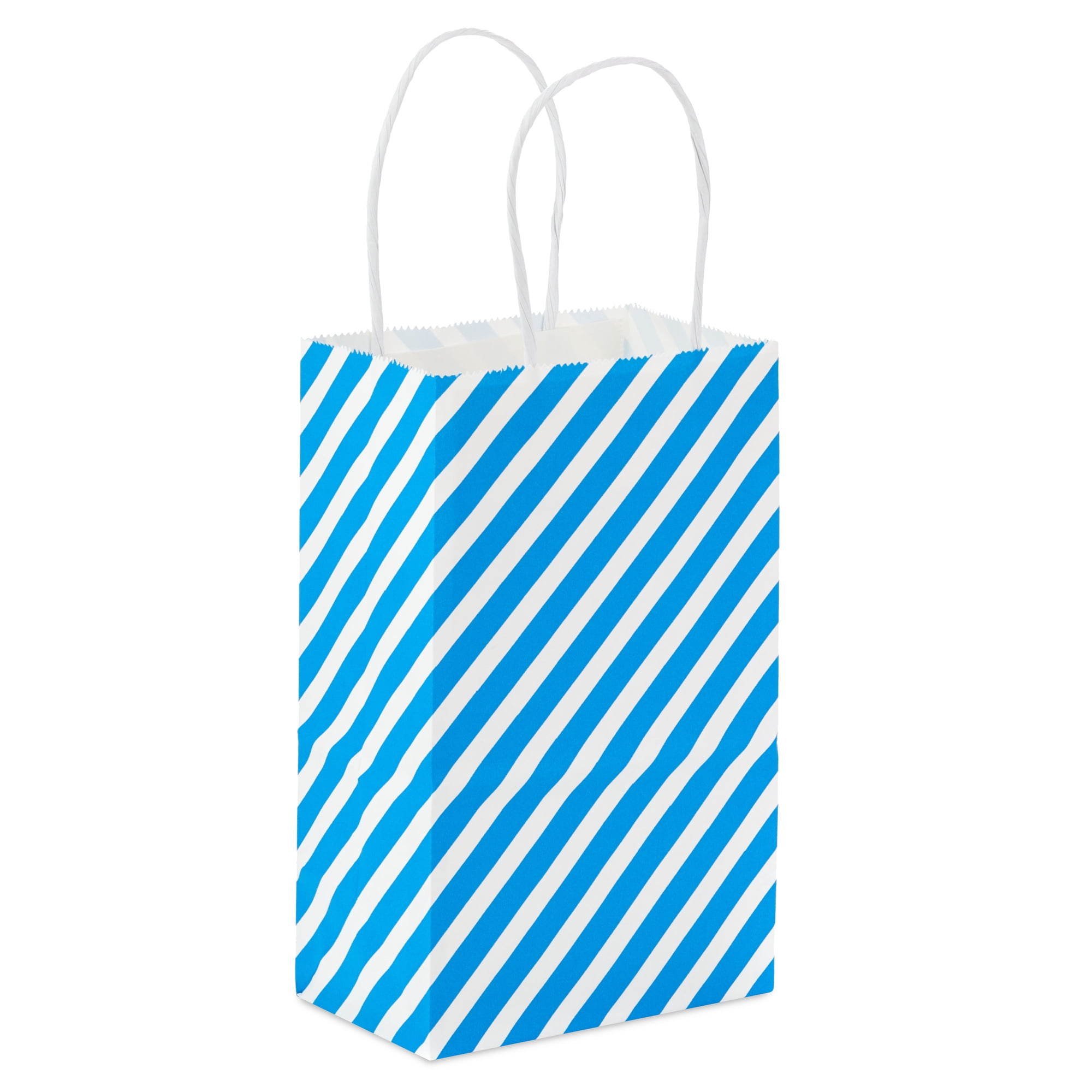 Hallmark Small Gift Bag (Royal Blue and White Diagonal Stripe)
