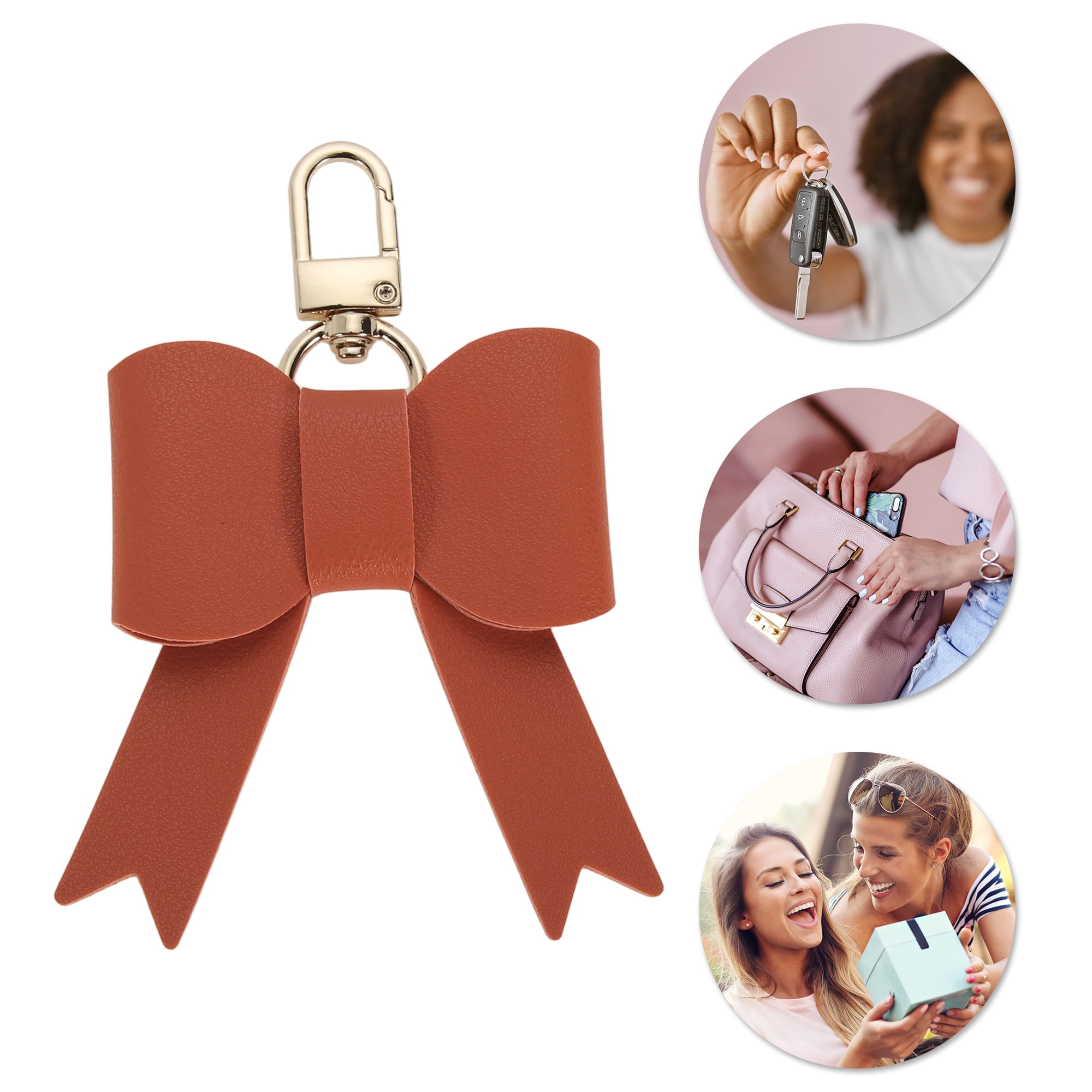 Unique Bargains Colorful Bow Handbag Charms for Gifts And Accessories Orange Red