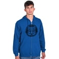 thumbnail image 5 of Spirit Wolf Pack Swirl Symbol Animal Zip Up Hoodie Men's Women's Brisco Brands X, 5 of 6