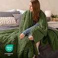 thumbnail image 6 of Bare Home Shaggy Blanket - 90" x 108" - Ultra Soft Fleece - King, Cypress, 6 of 7