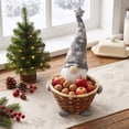 thumbnail image 2 of Qocolcyl Christmas Candy Bowl Gnome Candy Woven Holder Xmas Snack Container Dish Gingerbread Cookies Storage Basket for Christmas Party Gift Winter Holiday Table Desk Home Decoration,Gray, 2 of 7