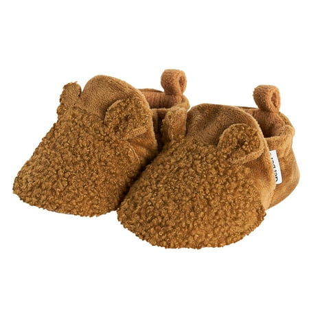 Gerber Baby Gender Neutral Plush Bootie with Ears, Sizes 0/3 Months - 6/9 Months