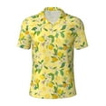 thumbnail image 2 of Daiia Lemon (2) Pattern Men’s Polo Shirts,Solid Deck Shirt,Classic Fit, Breathable Cotton Polo for Casual and Sport Wear-X-Large, 2 of 9