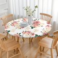 thumbnail image 3 of Pioneer Flower Floral Print Pattern Round Fitted Tablecloth with Elastic Edge,Dining Table Cover Waterproof,Outdoor Round Tablecloth for Camping,Dining,Indoor and Outdoor, 3 of 7