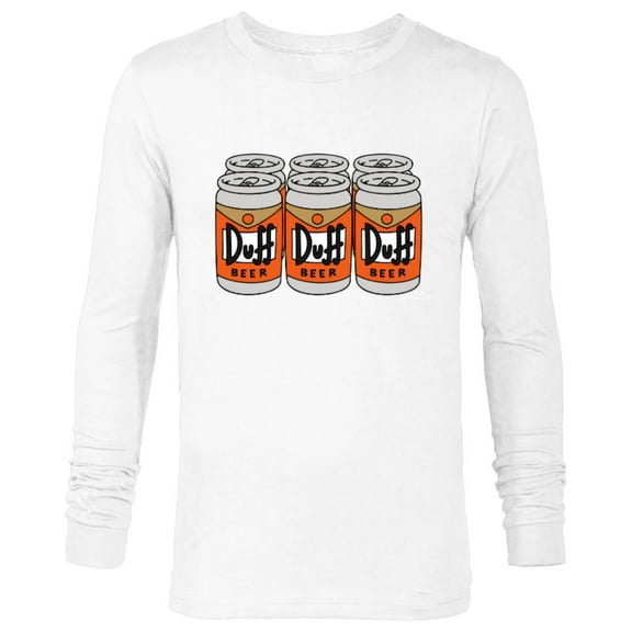 The Simpsons Duff Beer Six Pack - Long Sleeve T-Shirt for Men – Customized-White