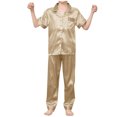 thumbnail image 4 of Niñas Ropa Color Sólido Manga Corta Traje de Hogar 60% Algodón 40% Lino, Invierno Bebé Niños Ropa Conjunto para Niño Pequeño, 4 of 6