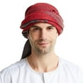 thumbnail image 4 of Lroveb Mens Hijab Hat Arab Textured Printed Muslim High End Wool Material Turban Headband, 4 of 8
