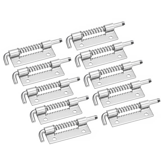 Pasador de pestillo con resorte Unique Bargains Acero inoxidable 304 plateado 10 piezas