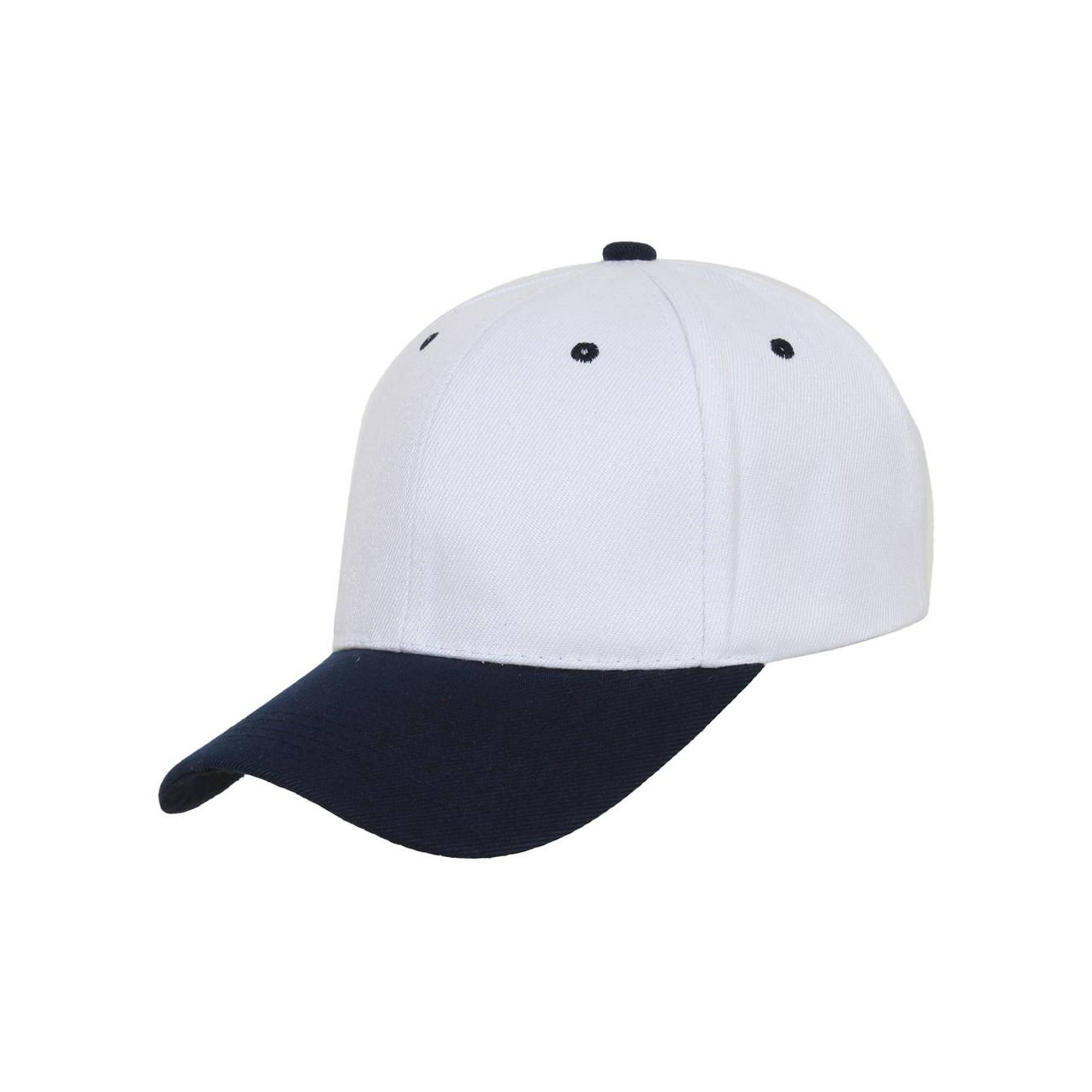Two-Tone Adjustable Baseball Cap, White/Navy - Walmart.ca
