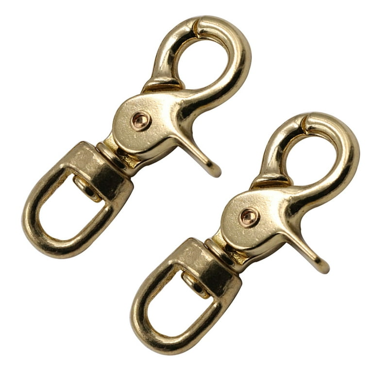 Brass Bag Clip 2 Pcs Brass Lobster Clasp Oval Swivel Trigger Clips Hooks  for Straps Bags Belting Leathercraft 
