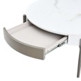 thumbnail image 3 of Sintered Stone Top & Drawer Storage - Round Coffee Table for Office and Home Use, 3 of 6