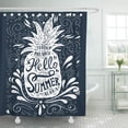 thumbnail image 1 of ZY-suttom Pattern Tropical Hello Summer Pineapple Lettering This and Splash Shower Curtain 60x72 inch, 1 of 1