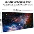 thumbnail image 2 of Desk Mat,Large Mouse Pad 35.4" x 15.7" XXL Extended Gaming Mouse Pad Mat with Non-Slip Base Stitched Edge Mousepad for Computer,Office,Keyboard and Laptop - Galaxy Nebula Starry Cosmic, 2 of 6