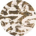 thumbnail image 1 of Ahgly Company Machine Washable Indoor Round Abstract Champagne Beige Area Rugs, 5' Round, 1 of 7