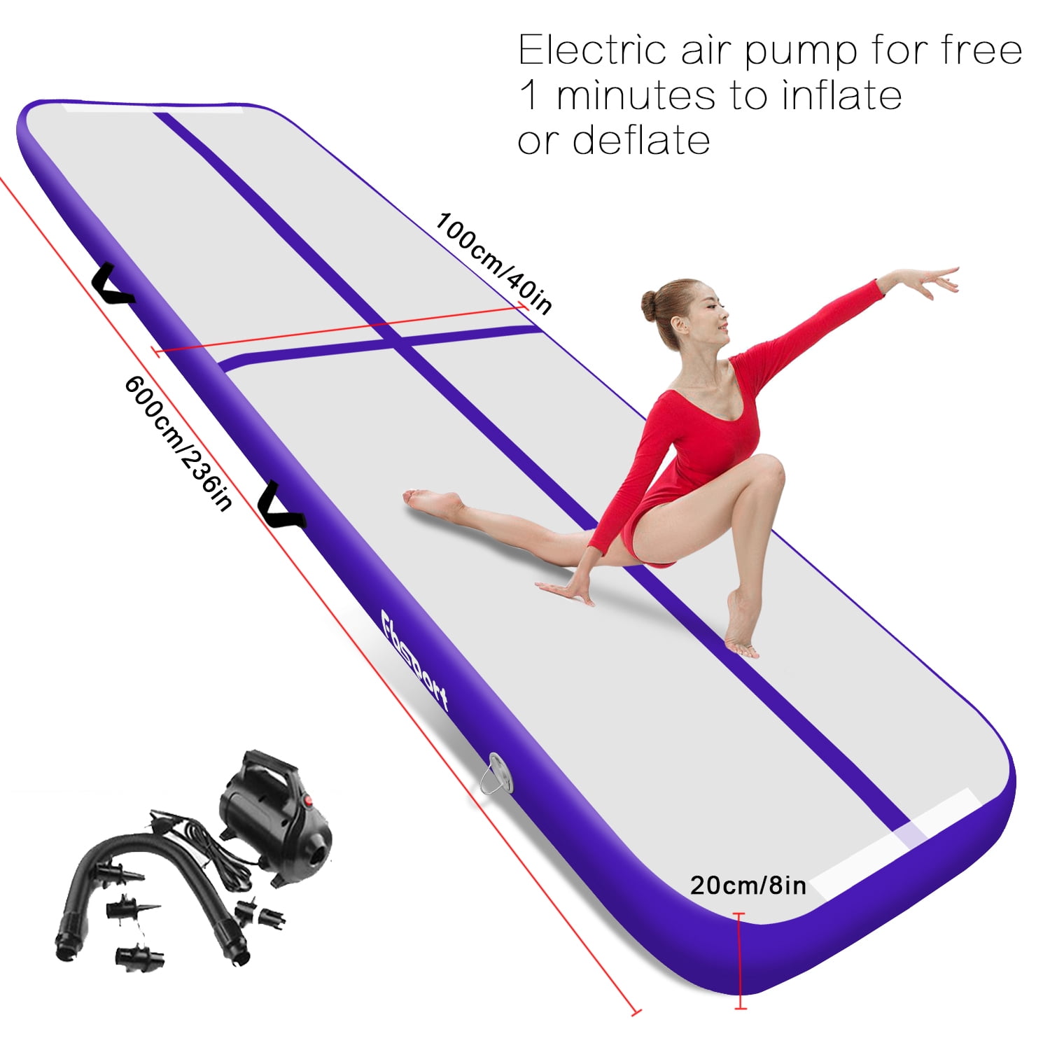 Inflatable Air Track 48 inches Thickness Tumbling Mat