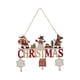 thumbnail image 1 of Letrero colgante de madera navideño con diseño de muñeco de nieve para puerta, decoración rústica de bienvenida navideña. Estilo C, 1 of 7